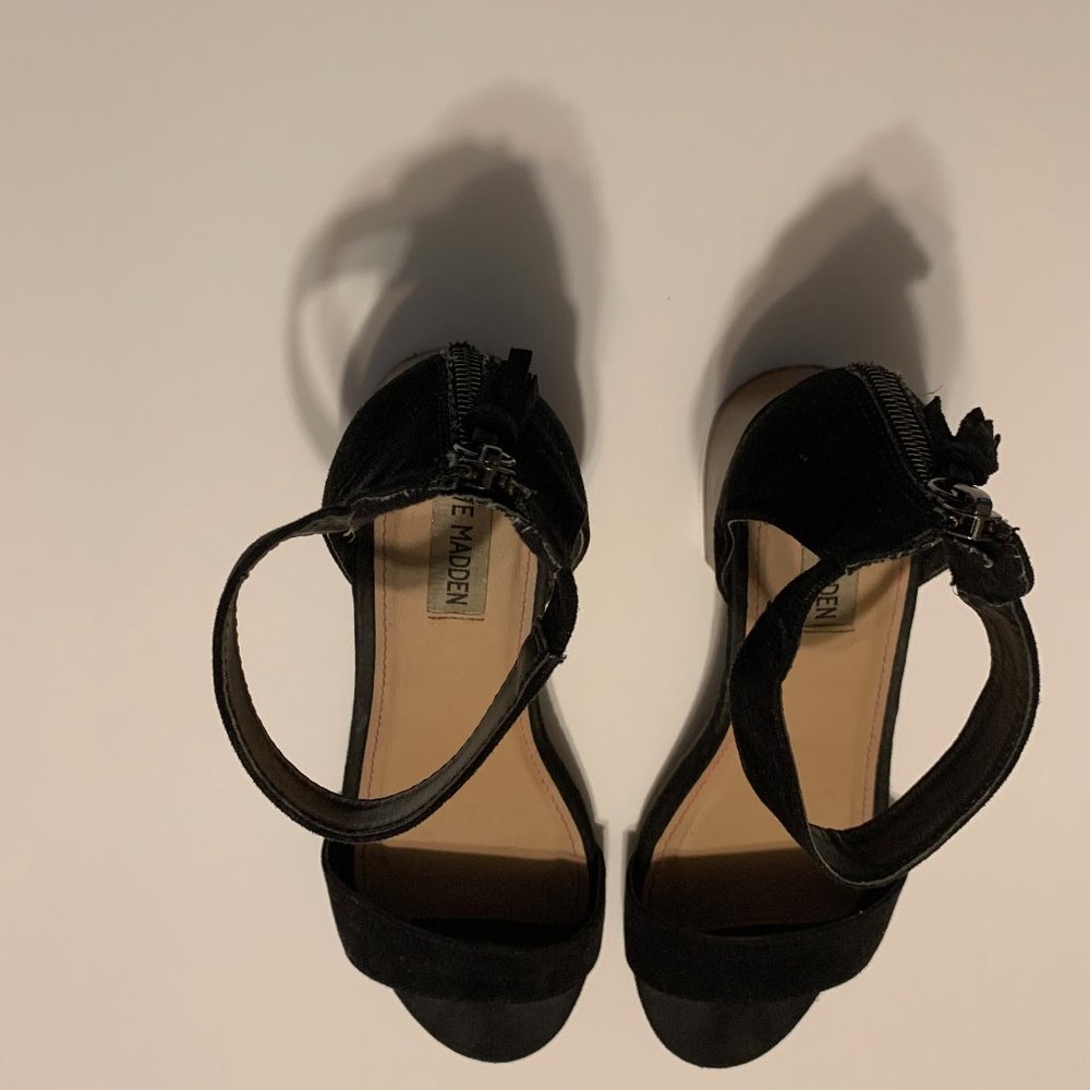 Steve Madden Black Suede Heels